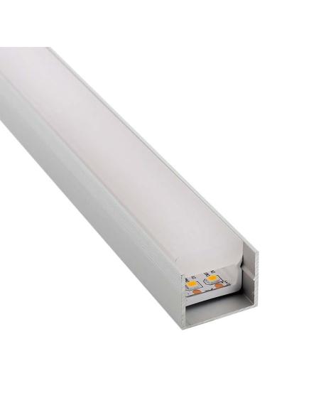 KIT - Perfil PC FOOT para tiras LED, 2 metros