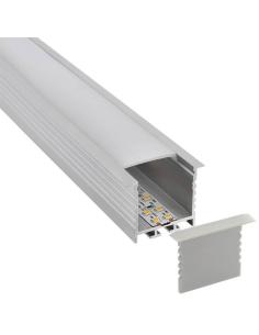 KIT - Perfil aluminio TEITO para tiras LED, 1 metro