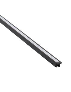 KIT - Perfil KYLO con cubierta de silicona para tiras LED, 2 metros, negro