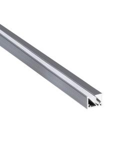 KIT - Perfil KIRK con cubierta de silicona para tiras LED, 2 metros, gris