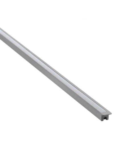 KIT - Perfil XIZOR con cubierta de silicona para tiras LED, 1 metro, gris