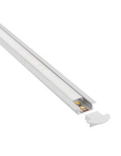 KIT - Perfil aluminio KOBE para tiras LED, 2 metros