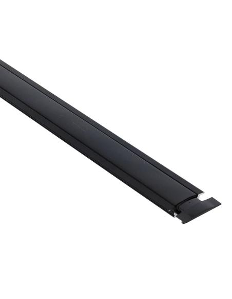 KIT - Perfil aluminio KOBE PRESS para tiras LED, 2 metros, negro