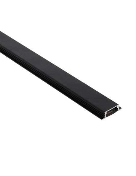 KIT - Perfil aluminio KOBE PRESS para tiras LED, 2 metros, negro