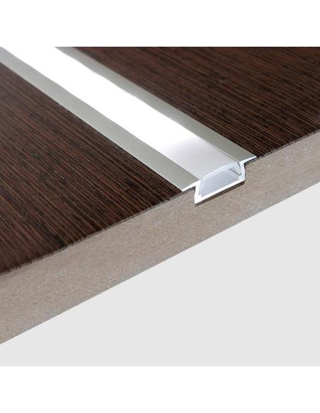 KIT - Perfil aluminio KOBE PRESS para tiras LED, 2 metros, negro
