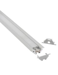 KIT - Perfil aluminio CORNER para tiras LED, 2 metros 2