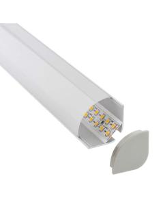 KIT - Perfil aluminio KORK para tiras LED, 1 metro