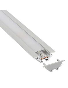 KIT - Perfil aluminio CORNER para tiras LED, 1 metro