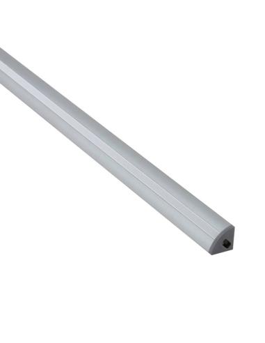 KIT - Perfil TORRA con cubierta de silicona para tiras LED, 1 metro, gris