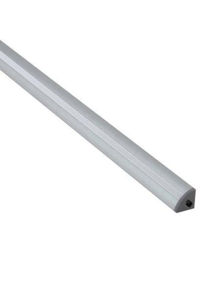 KIT - Perfil TORRA con cubierta de silicona para tiras LED, 1 metro, gris