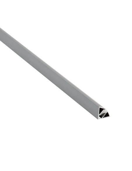 KIT - Perfil TORRA con cubierta de silicona para tiras LED, 1 metro, gris