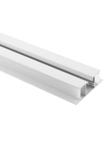 KIT - Perfil aluminio WALL 75mm para tiras LED, 1 metro, blanco