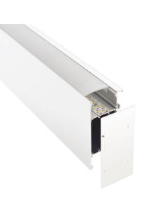 KIT - Perfil aluminio NewWALL para tiras LED, 2 metros, blanco