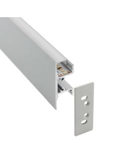 KIT - Perfil aluminio WALL HOS para tiras LED, 1 metro