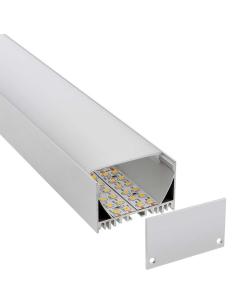 KIT - Perfil aluminio ZAK para tiras LED, 1 metro