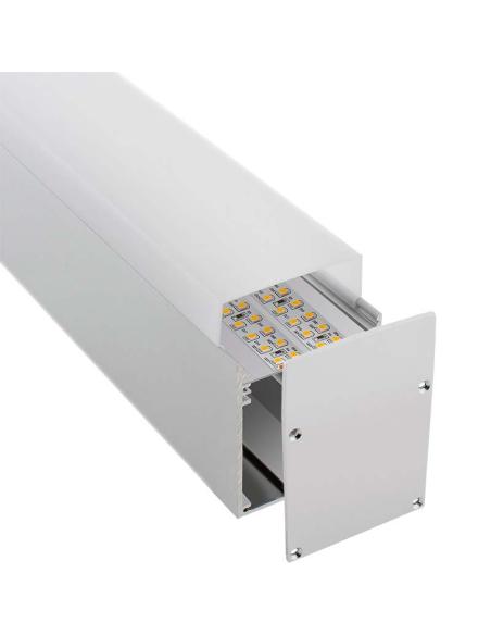 KIT - Perfil aluminio NORLUX para tiras LED, 1 metro