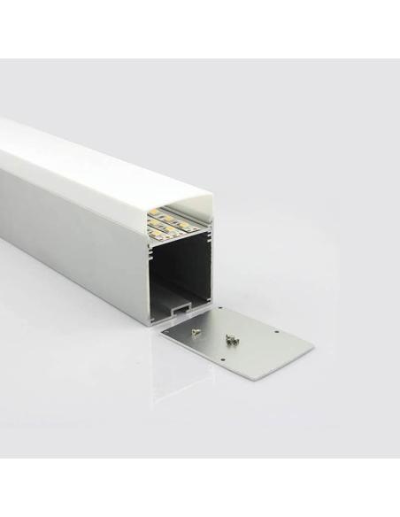 KIT - Perfil aluminio NORLUX para tiras LED, 1 metro