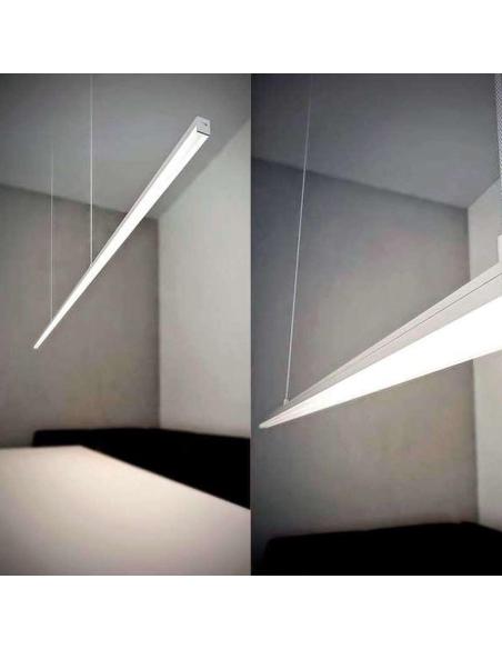 Perfil aluminio ALKAL SUSPEND para tiras LED, 1 metro