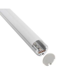 KIT - Perfil aluminio KROB-B para tiras LED, 2 metros
