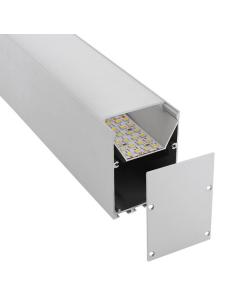 KIT - Perfil aluminio SERK para tiras LED, 1 metro