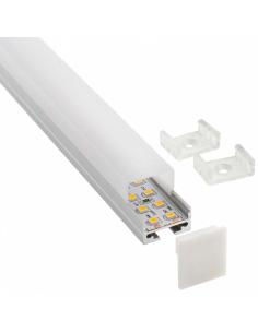 KIT - Perfil aluminio ALKAL SUSPEND para tiras LED, 2 metros