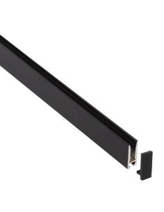 Perfil aluminio PHANTER S2 para tiras LED, 1 metro, negro 2