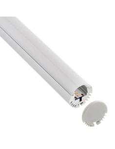 KIT - Perfil aluminio KROB-S para tiras LED, 1 metro