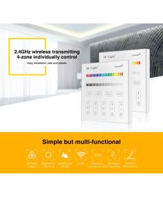 Mando 4 zonas RGB/RGBW táctil empotrable T3 2
