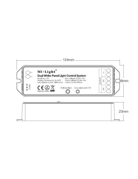 Controlador CCT, DC30-40C, 900mA para panel led