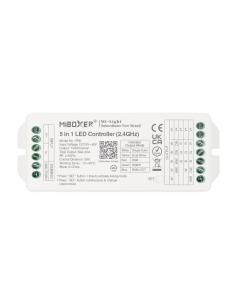 Controlador 2.4G RF, DC12-48V, 20A, 5 en 1 mono+cct+RGB+RGBW+RGBCCT