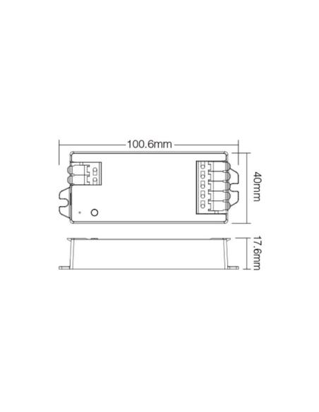 Controlador E2 - WiFi + 2.4G RF, DC12-24V, 12A, 2 en 1, mono + CCT