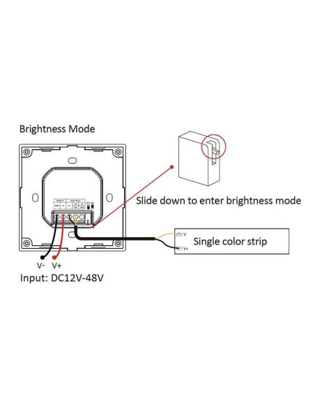 Controlador MONO/CCT empotrable con rueda giratoria, blanco
