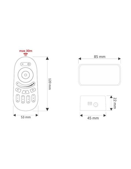 Controlador Sincronizado RGBW-RF + mando