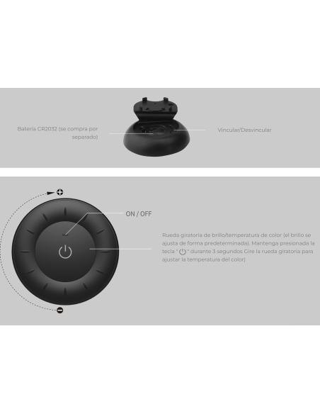 Mando Mini RF mono Magnetic rueda, blanco