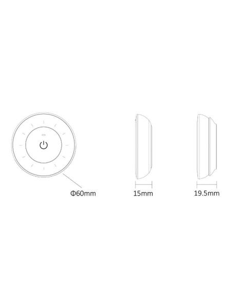 Mando Mini RF mono Magnetic rueda, blanco