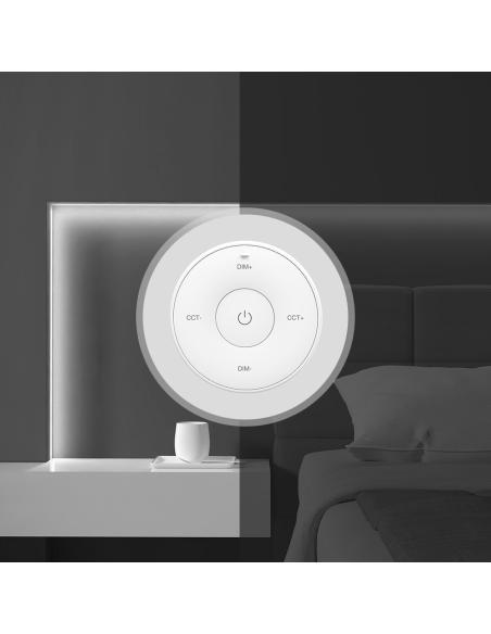 Mando RF monocolor+CCT ROUND táctil, negro