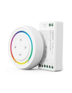 Kit controlador + Mando RF RGB+CCT ROUND Magnetic táctil, blanco