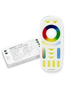 Kit Controlador + mando 2.4G RF, DC12-24V, 12A, 3 en 1 RGB+RGBW+RGBCCT