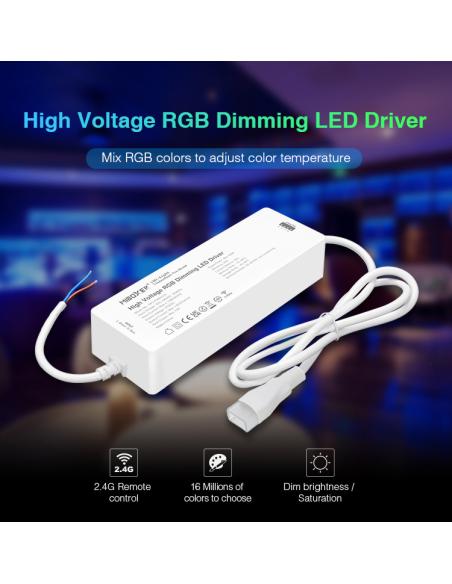 Controlador MiBoxer RF, 220V, RGB 400W
