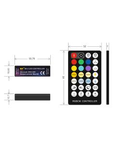 Controlador RF Mini tira LED RGB+CCT + mando 2