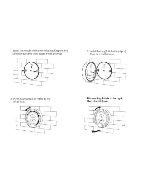 Mando RF monocolor ROUND táctil