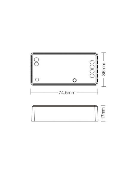 Controlador WiFi + 2.4G RF, DC12-24V, 12A, 3 en 1, RGB+RGBW+RGBCCT