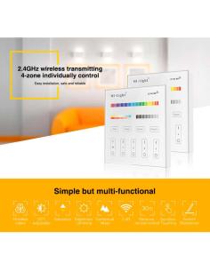 Mando 4 zonas RGB+CCT táctil empotrable T4 2