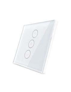 Frontal 1x cristal blanco 3 botones dimmer