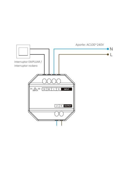 Smart Switch WiFi + 2.4G , AC100-240V, 10A, Alexa / Google Home