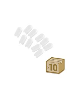 Pack 10 unidades Tapa NEON silicona 6x12mm color blanco, interior