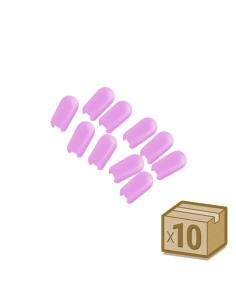 Tapa NEON silicona 6x12mm color rosa, interior, pack 10pcs