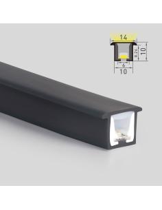 Led NEON Flex negro, 10x10mm, DC24V, 180Led/m, 5m, corte libre, 50w 2
