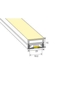 Tapa NEON silicona 6x12mm color amarillo, interior, pack 10pcs 2