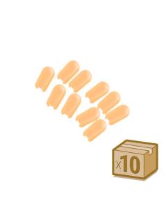 Tapa NEON silicona 6x12mm color ambar, interior, pack 10pcs